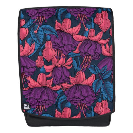 Sac À Dos Fuchsia en bleu et violet (Devant)