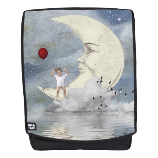 Sac À Dos Garçon sur la Lune (Devant)