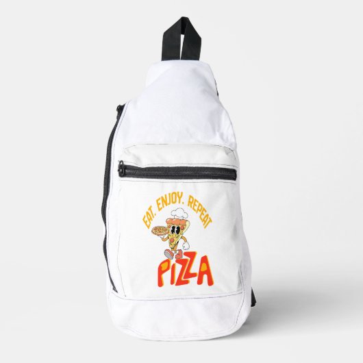 Sac à dos graphique blanc pour amateur de pizza dr (Recto)