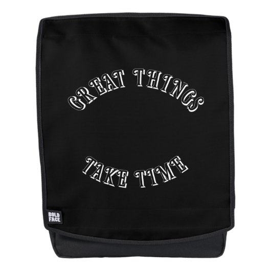 Sac À Dos Great Things Take Time Backpack (Devant)