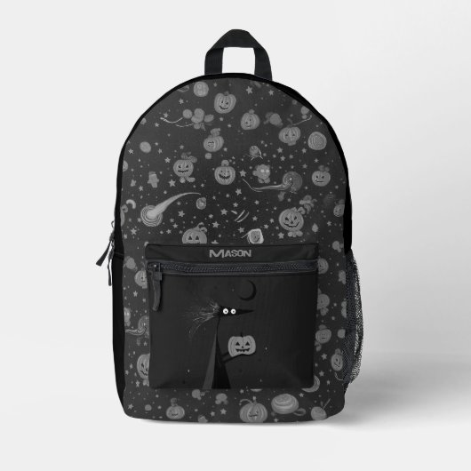 Sac à dos Halloween personnalisé avec Citrouille É (Recto)