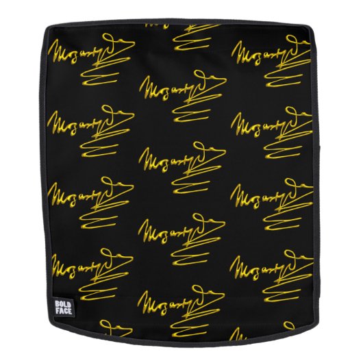 Sac À Dos HOMAGE À MOZART 3D Gold Signature Composer Noir (Devant amovible)