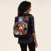 SAC À DOS HYPER PARROTS /ROUGE ET BLEUE ARA GEMSTONE MONOGRA (Porté)