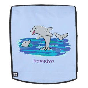 Sac À Dos Illustration de dauphins heureux adorables
