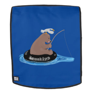 Sac À Dos Illustration de la pêche de l'ourson mou