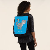 Sac À Dos Illustration de mignon léopard des neiges (Porté)