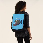 Sac À Dos Illustration drôle de piranha affamée (Porté)