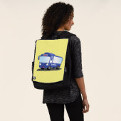 Sac À Dos Illustration d'un bus moderne bleu mignon (Porté)