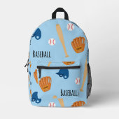 SAC À DOS IMPRIMÉ 野球柄(ブルー) (Recto)