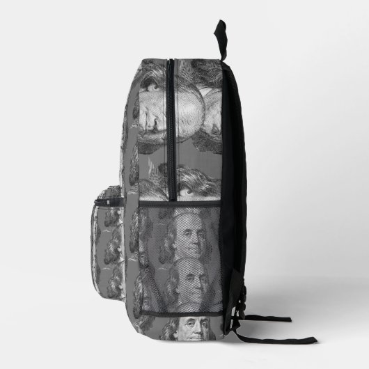 Sac À Dos Imprimé 100 dollars, Benjamin Franklin (Droite)