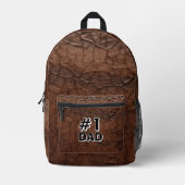 Sac À Dos Imprimé #1 Papa Cuir (Recto)