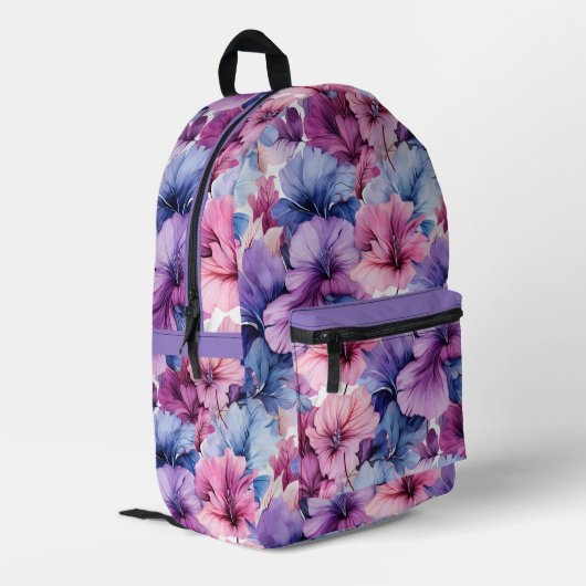 Sac À Dos Imprimé #34 Motif floral (Coin arrière gauche)