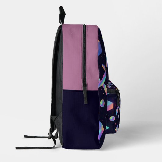 Sac À Dos Imprimé 3D Holographic Geometric Aesthetic Backpack (Gauche)