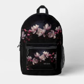 Sac À Dos Imprimé 3D Magnolia Black Background (Recto)
