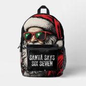Sac À Dos Imprimé 67 Meme Funny Santa Says Six Seven Christmas (Recto)