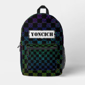 Sac À Dos Imprimé à damiers Moire par Kenneth Yoncich (Recto)