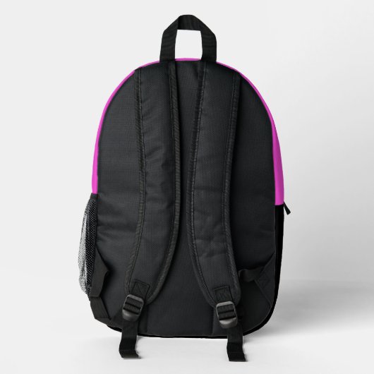 Sac À Dos Imprimé à damiers Noir Blanc Rose Monogramme Initiales Enf (Verso)
