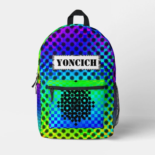 Sac À Dos Imprimé à damiers Wheels par Kenneth Yoncich (Recto)