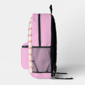 Sac À Dos Imprimé A Girl's Personalized Pink Gingham Monogram  (Droite)
