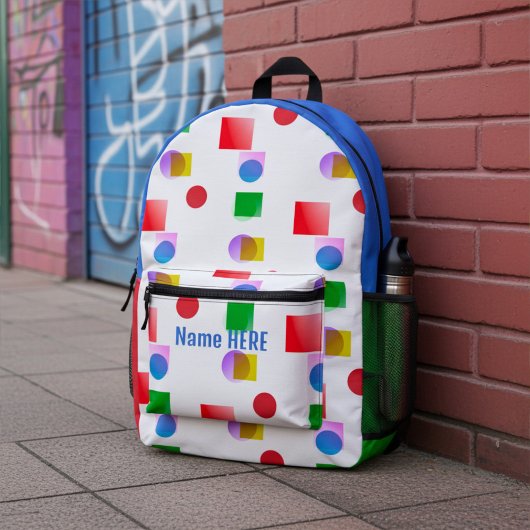 Sac à dos imprimé à l'école pour enfants coloré