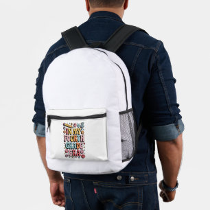 Sac À Dos Imprimé À l'ère de ma quatrième année 4e année Retour à l'