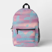 Sac à dos imprimé à papillon Boho (Recto)