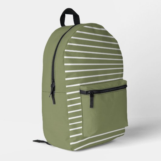 Sac à dos imprimé à rayures vertes couleur rouge t (Coin arrière gauche)