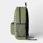 Sac à dos imprimé à rayures vertes couleur rouge t (Droite)
