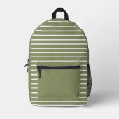 Sac à dos imprimé à rayures vertes couleur rouge t (Recto)