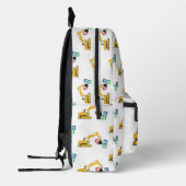 Sac À Dos Imprimé ABC Excavateur Construction Truck School (Gauche)