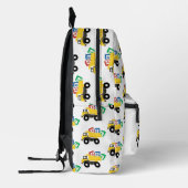 Sac À Dos Imprimé ABC Truck Construction Trucks School (Gauche)