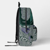 Sac À Dos Imprimé —Abstrait arceau en marbre vert (Gauche)