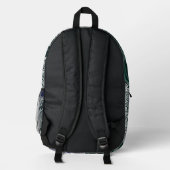 Sac À Dos Imprimé —Abstrait arceau en marbre vert (Verso)