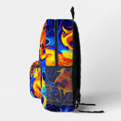 Sac À Dos Imprimé abstrait coloré ondulé (Droite)
