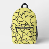 Sac À Dos Imprimé Abstrait combiné noir et jaune (Recto)