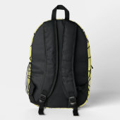 Sac À Dos Imprimé Abstrait combiné noir et jaune (Verso)