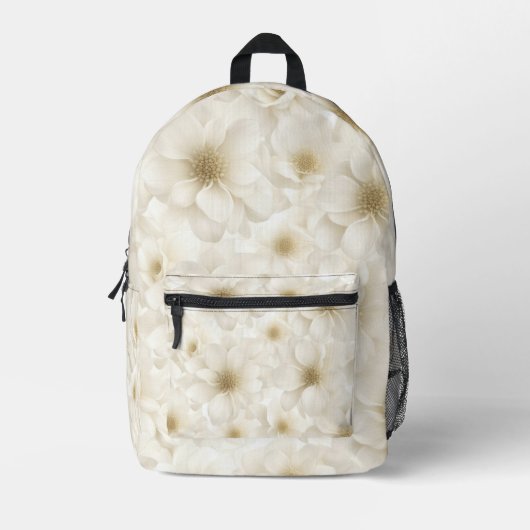 Sac À Dos Imprimé Abstrait floral d'ivoire doux (Recto)