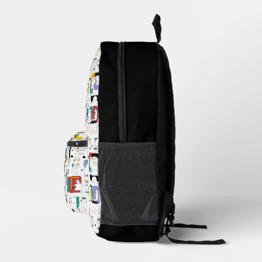 Sac À Dos Imprimé Abstrait maya anciens visages motif 2 (Droite)