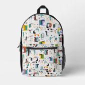 Sac À Dos Imprimé Abstrait maya anciens visages motif 2 (Recto)