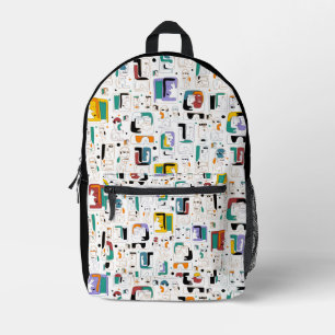 Sac À Dos Imprimé Abstrait maya anciens visages motif 2