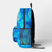 Sac À Dos Imprimé Abstrait, moderne, mosaïque turquoise, coutume (Droite)