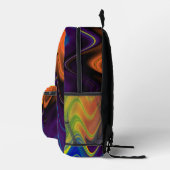 Sac À Dos Imprimé Abstrait multicolore ondulé (Droite)