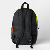 Sac À Dos Imprimé Abstrait multicolore ondulé (Verso)