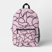 Sac À Dos Imprimé Abstrait noir et rose (Recto)