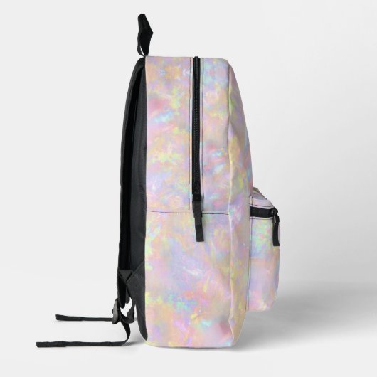 Sac À Dos Imprimé abstrait opal rose violet jaune (Gauche)