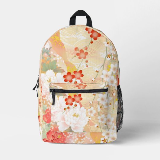 Sac À Dos Imprimé Accent oriental floral japonais (Recto)