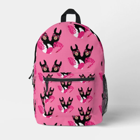 Sac À Dos Imprimé Accessoires Llama Alpaca amusants (Recto)