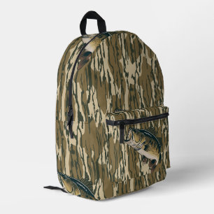Sac À Dos Imprimé Aché de Perche Bouche Basse Camouflage Marais Pêch