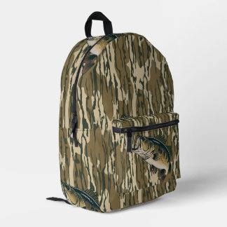 Sac À Dos Imprimé Aché de Perche Bouche Basse Camouflage Marais Pêch