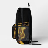 Sac À Dos Imprimé Achempong Swirl Liquid Gold Black Monochrome (Droite)